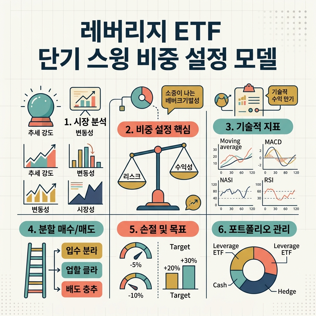 ai thumbnail infographic 레버리지 ETF 단기 스윙 비중 설정 모델 1788182936