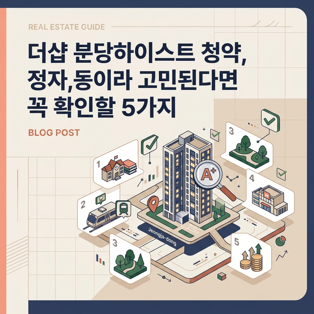 ai thumbnail branding 더샵 분당하이스트 청약 정자동이라 고민된다면 꼭 확인할 5가지 1790147896