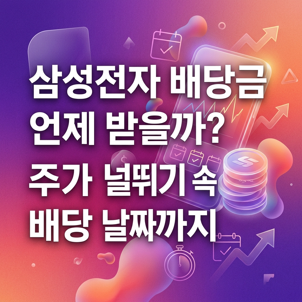ai thumbnail gradient 삼성전자 배당금 언제 받을까 주가 널뛰기 속 배당 날짜까지 1789378110