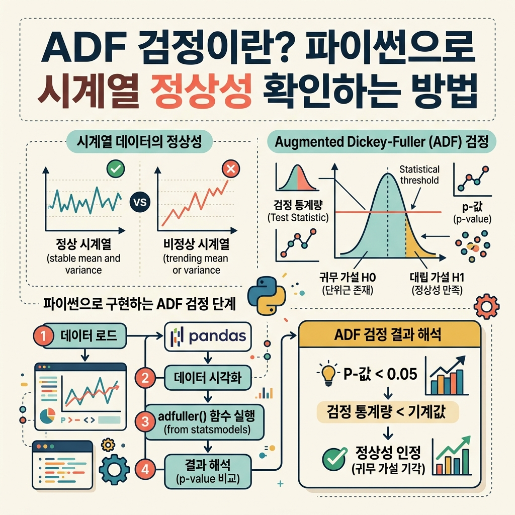 ai thumbnail infographic ADF 검정이란 파이썬으로 시계열 정상성 확인하는 방법 1789453581