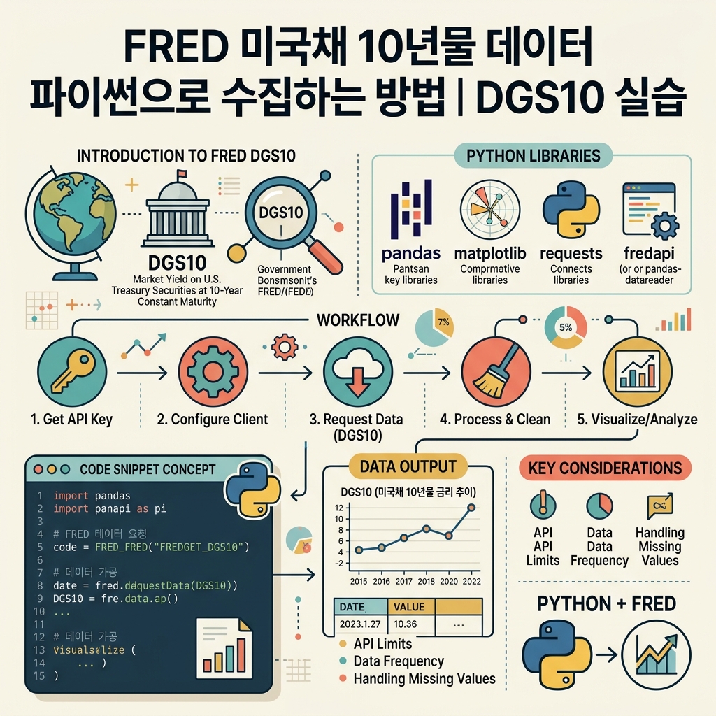 ai thumbnail infographic FRED 미국채 10년물 데이터 파이썬으로 수집하는 방법｜DGS10 실습 1789198594