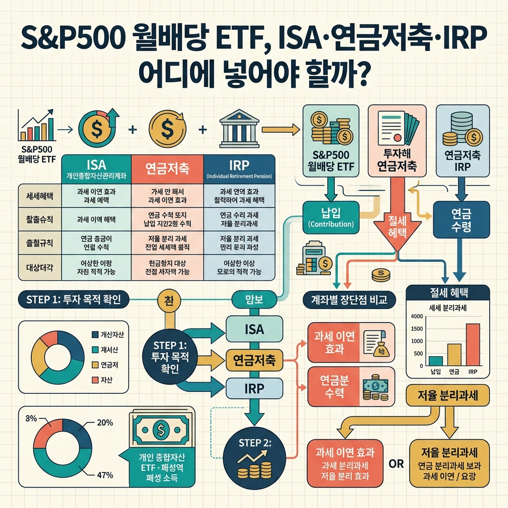 ai thumbnail infographic SP500 월배당 ETF ISA·연금저축·IRP 어디에 넣어야 할까 1789544995