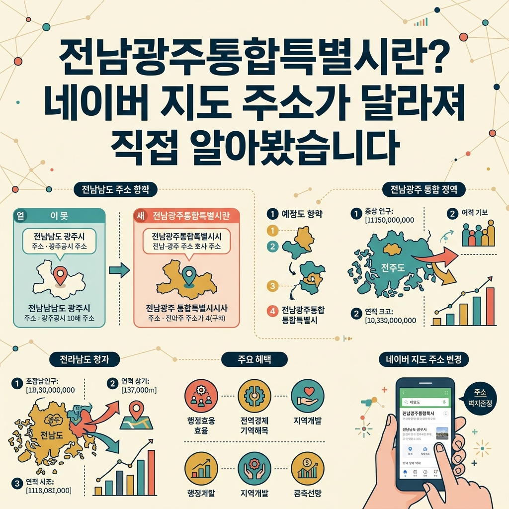 ai thumbnail infographic 전남광주통합특별시란 네이버 지도 주소가 달라져 직접 알아봤습니다 1790059382