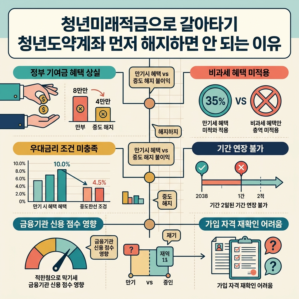 ai thumbnail infographic 청년미래적금으로 갈아타기 청년도약계좌먼저 해지하면 안 되는 이유 1789645910