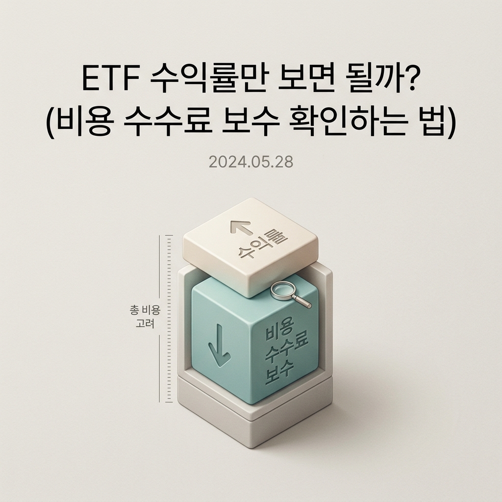 ai thumbnail minimal ETF 수익률만 보면 될까 비용 수수료 보수 확인하는 법 1789697882