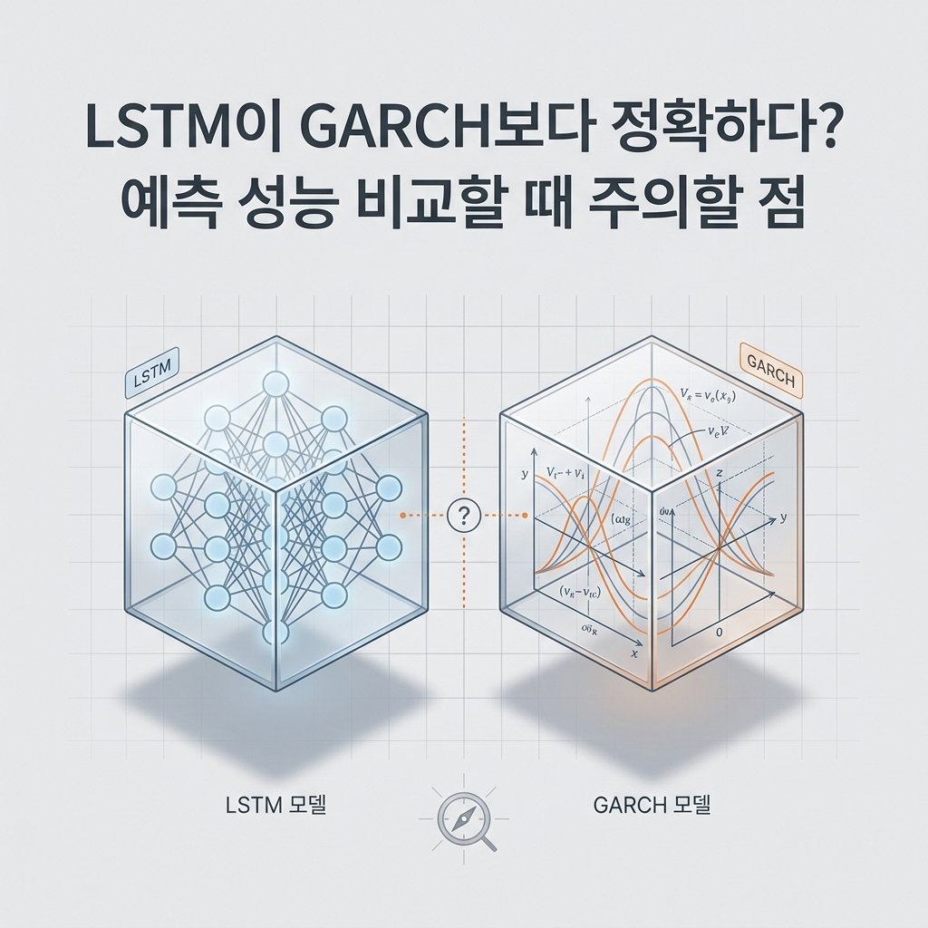 ai thumbnail minimal LSTM이 GARCH보다 정확하다 예측 성능 비교할 때 주의할 점 1790038956