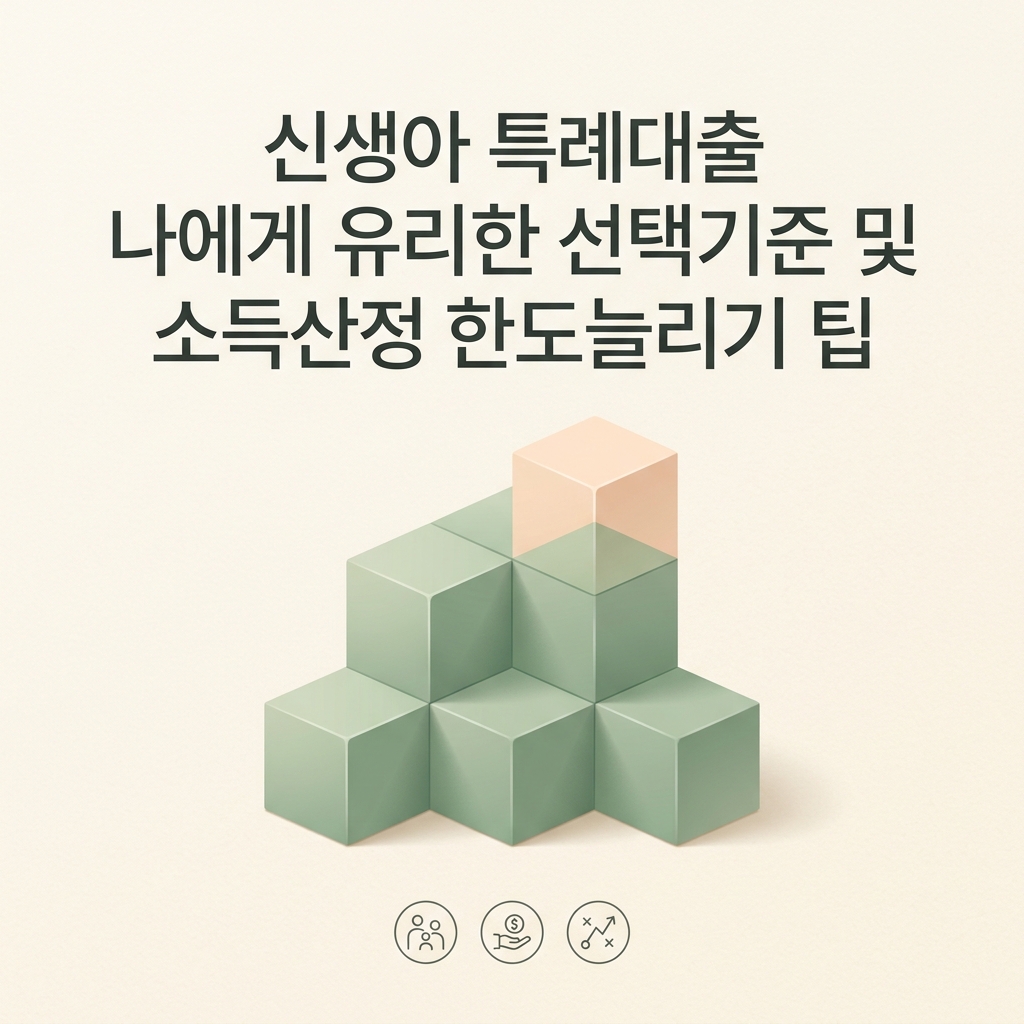 ai thumbnail minimal 신생아 특례대출 나에게 유리한 선택기준 및 소득산정 한도늘리기 팁 1789895291