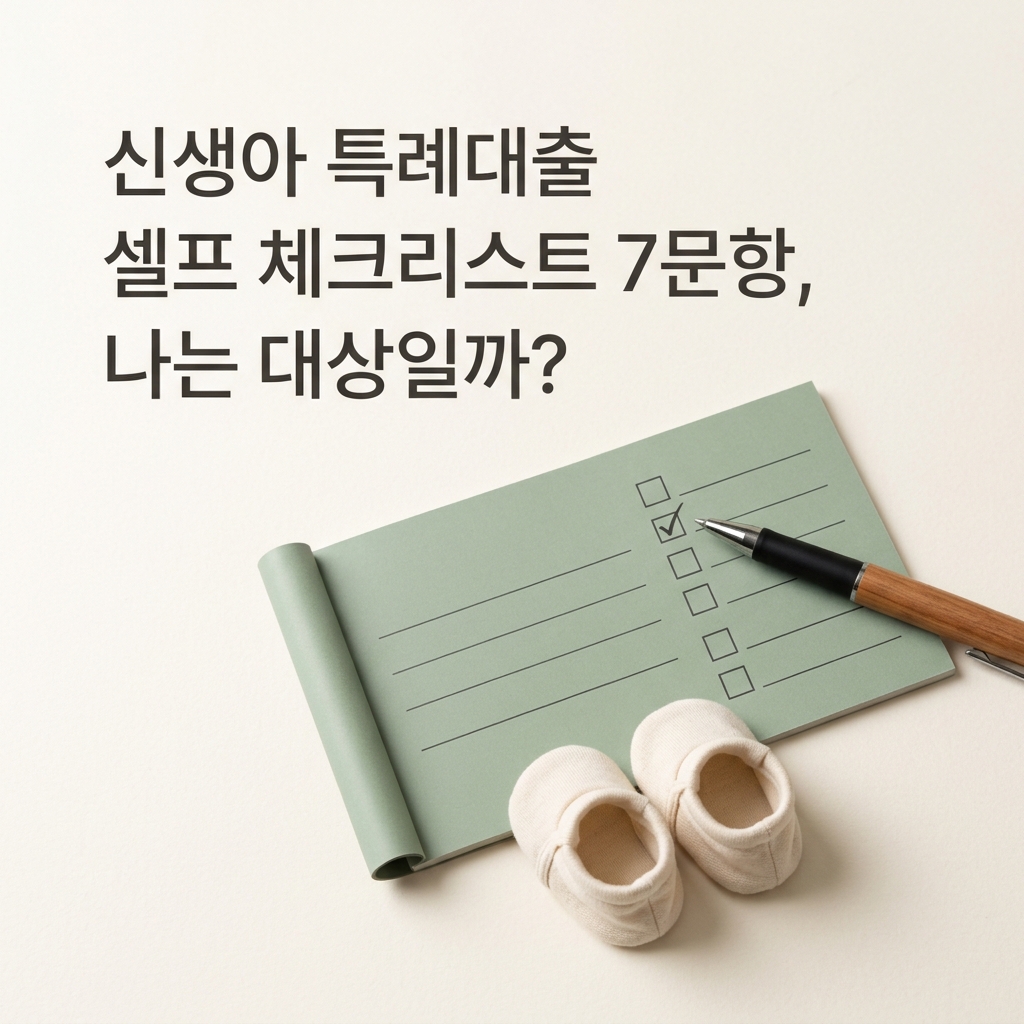 ai thumbnail minimal 신생아 특례대출 셀프 체크리스트 7문항 나는 대상일까 1789896561
