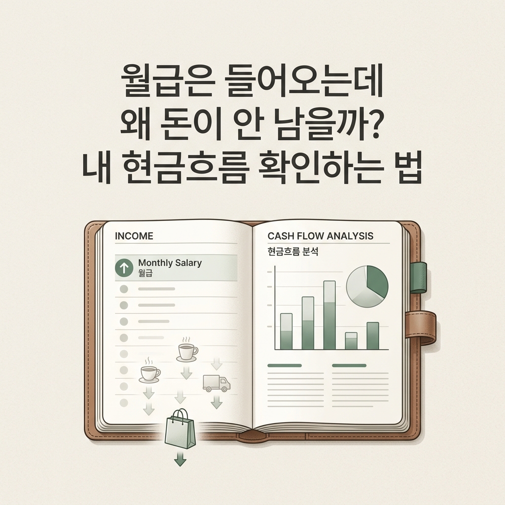 ai thumbnail minimal 월급은 들어오는데 왜 돈이 안 남을까 내 현금흐름 확인하는 법 1789691383