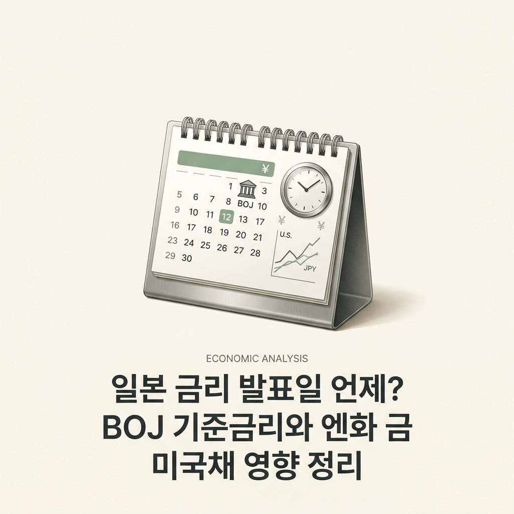 ai thumbnail minimal 일본 금리 발표일 언제 BOJ 기준금리와 엔화 금 미국채 영향 정리 1789822866