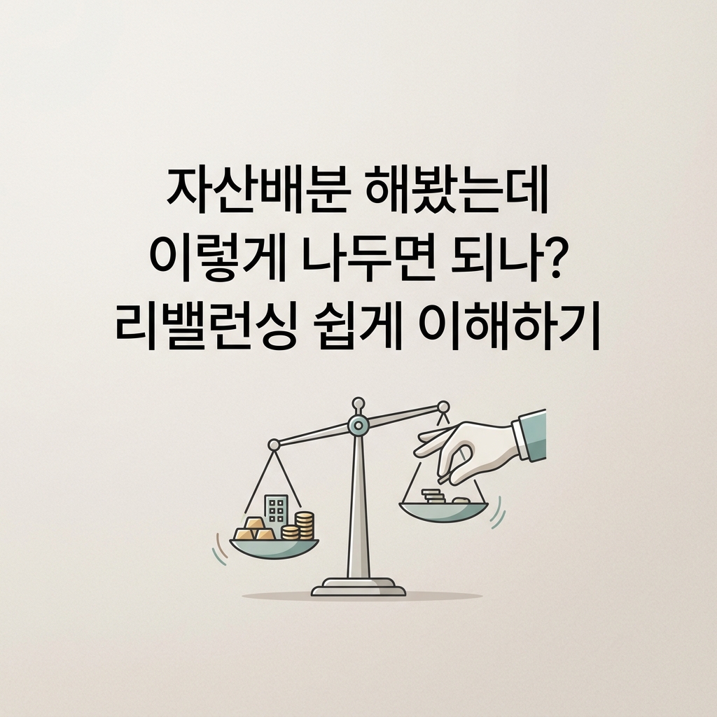 ai thumbnail minimal 자산배분 해봤는데 이렇게 나두면 되나 리밸런싱 쉽게 이해하기 1789697099