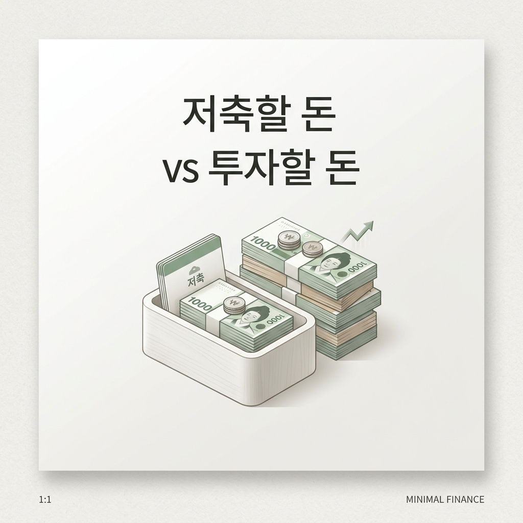 ai thumbnail minimal 저축할 돈 vs 투자할 돈 1789695849
