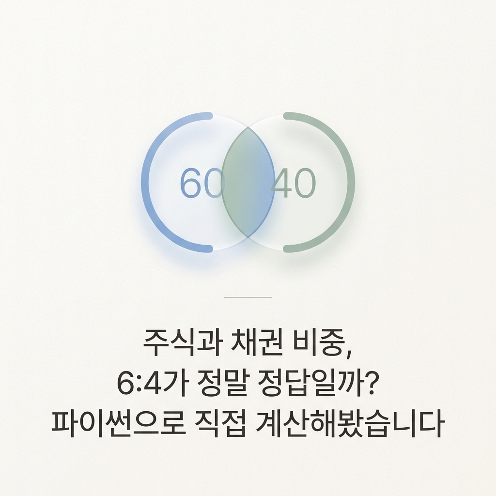 ai thumbnail minimal 주식과 채권 비중 64가 정말 정답일까 파이썬으로 직접 계산해봤습니다 1789613357