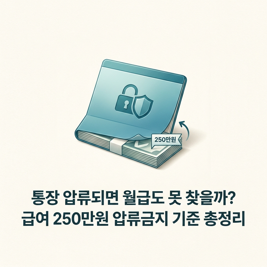 ai thumbnail minimal 통장 압류되면 월급도 못 찾을까 급여 250만원 압류금지 기준 총정리 1790021695