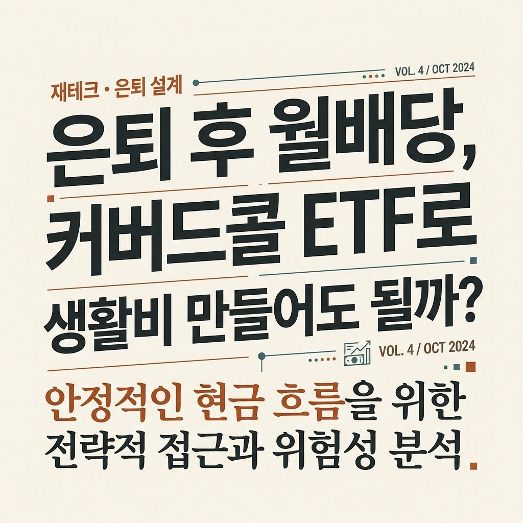 ai thumbnail typography 은퇴 후 월배당 커버드콜 ETF로 생활비 만들어도 될까 1789449705