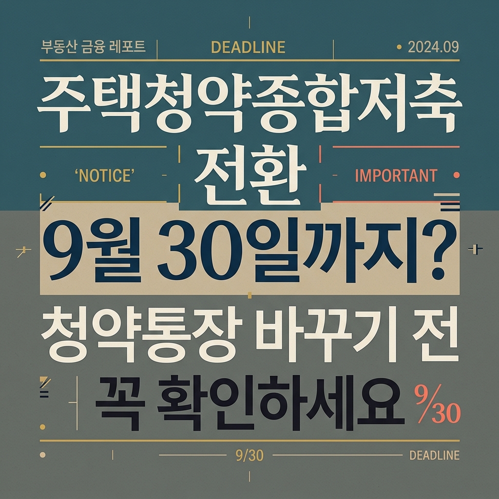 ai thumbnail typography 주택청약종합저축 전환 9월 30일까지 청약통장 바꾸기 전 꼭 확인하세요 1790208552
